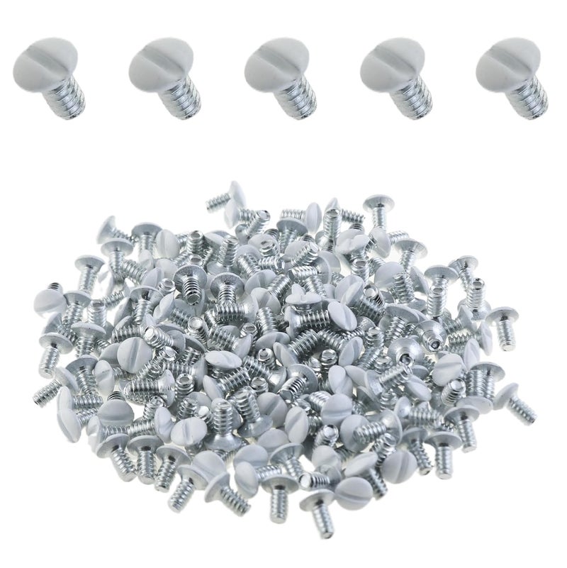 MEETOOT 120-Pack Wall Outlet Cover Screws 5/16 Inch Length 6-32 Thread Oval Head Slotted Replacement Screws for Wall Plates - Image 1